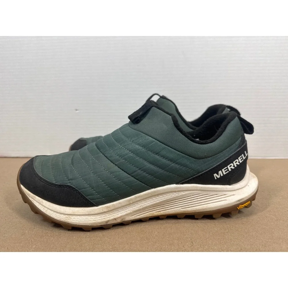 Merrell Nova Sneaker Boot Moc Mens 8.5 Pine Green Quilted Vibram J067737 Slip On